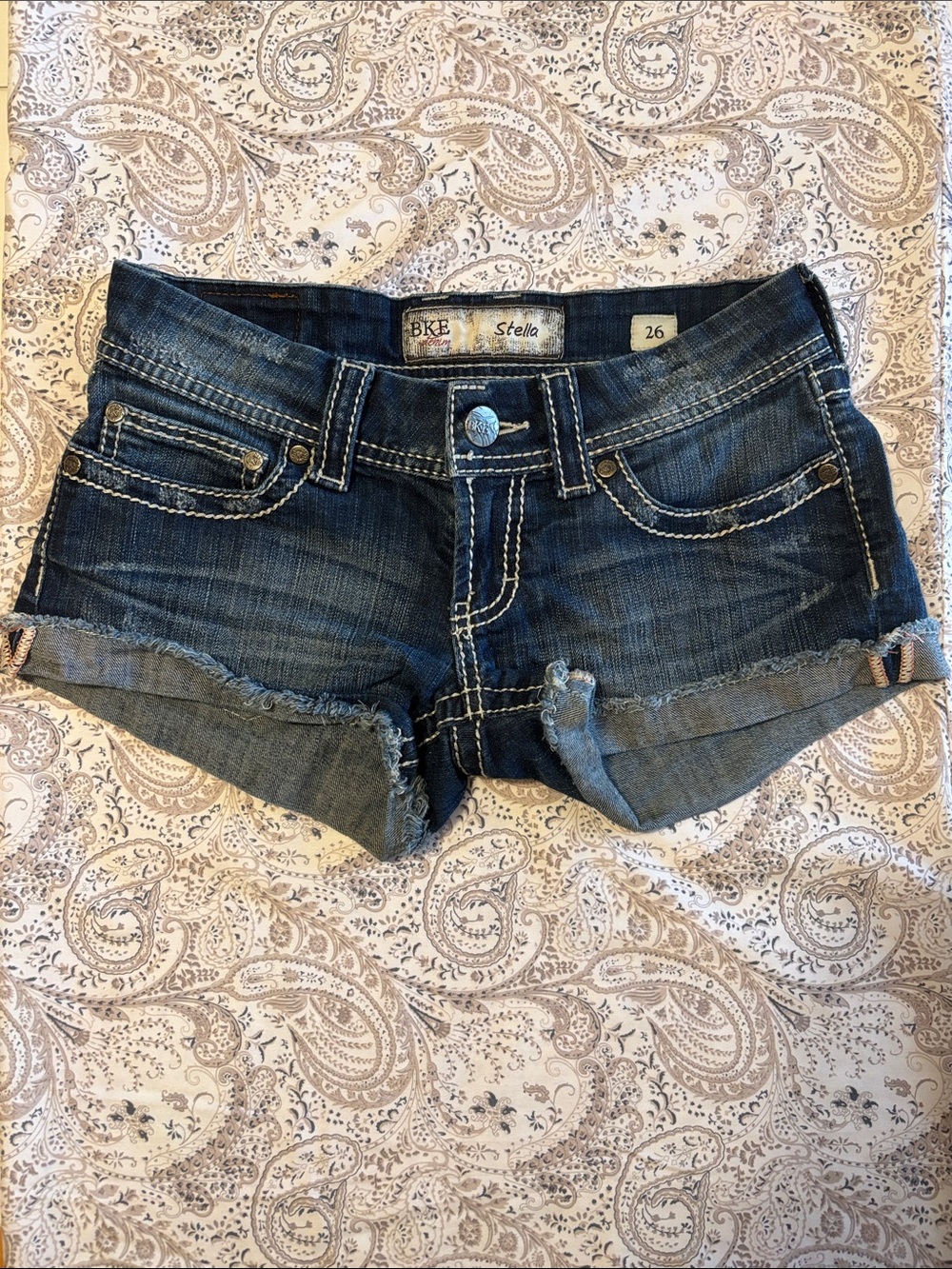 BKE Stella Dark Indigo Jean Shorts